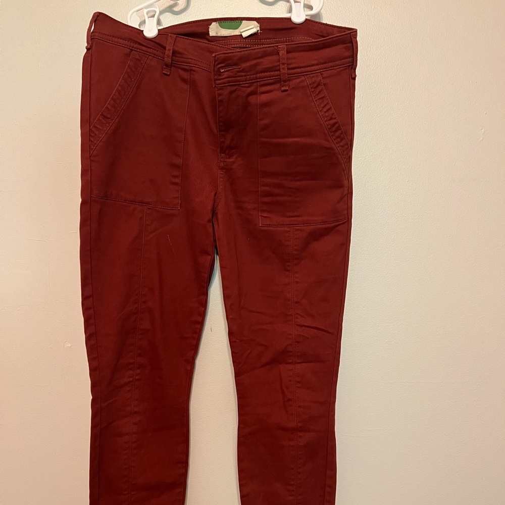 Anthropologie red pants